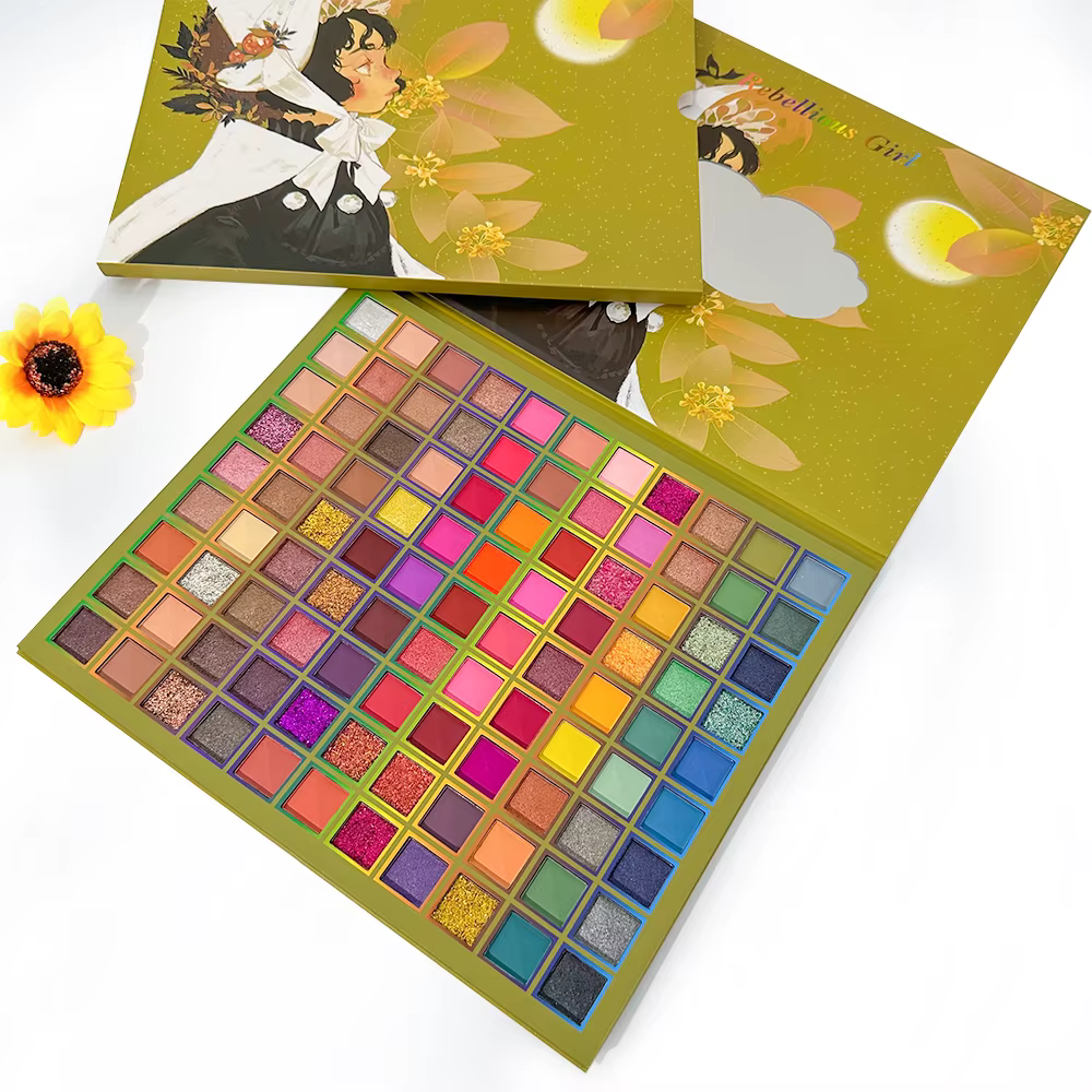 Plaque de maquillage pour les yeux arc-en-ciel 99 couleurs, plaque Flash mate professionnelle, plaqu