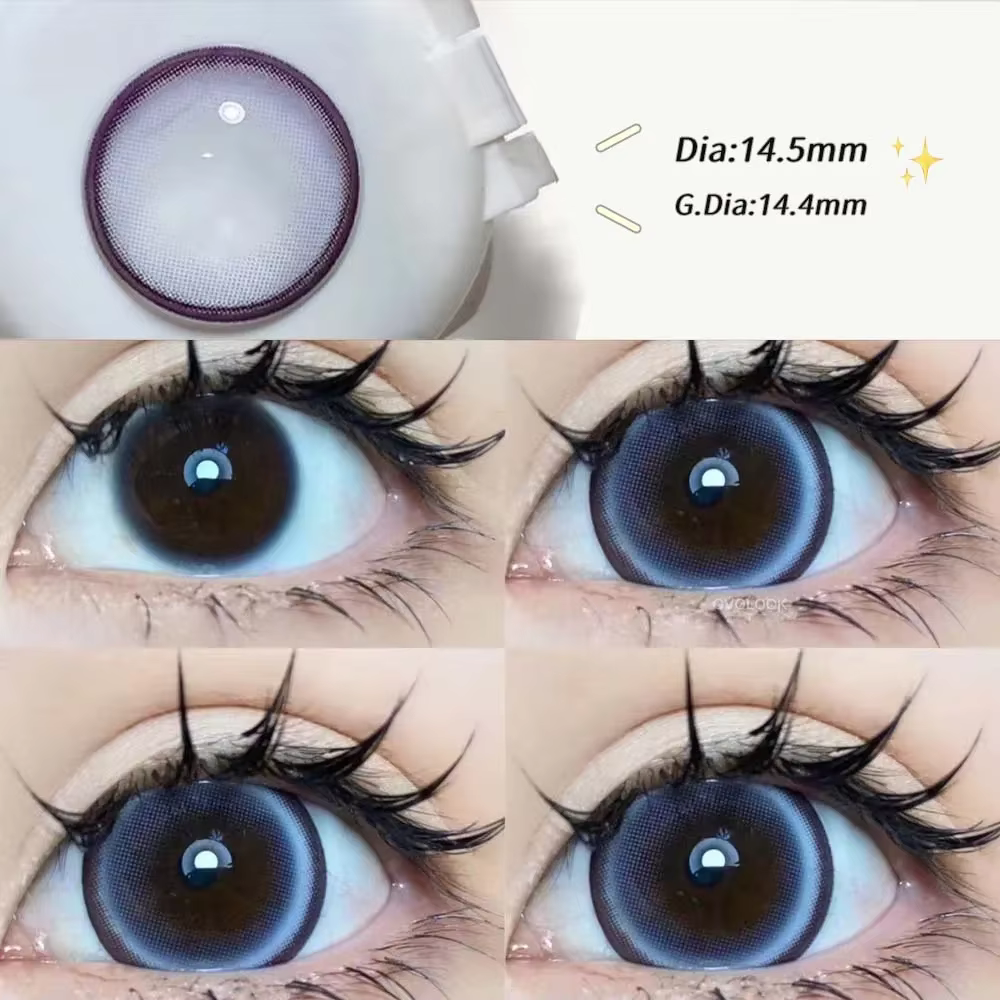 OVOLOOK-2PCS/paire 14.5mm lentilles perle série couleur lentilles de Contact pour grands yeux beauté