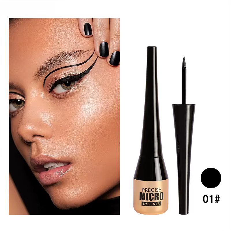 Stylo Eyeliner Waterproof à vaccage Rapide en Continu, Sans Taches, Liquide Ultra Fin, Lisse, Touche