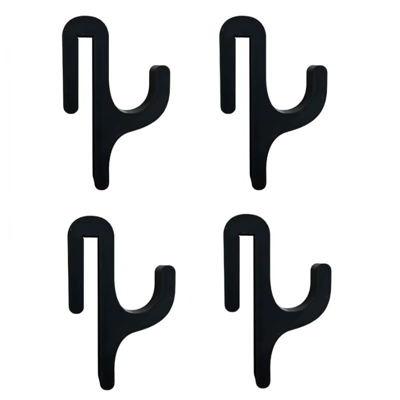 Crochets pour porte de douche, blancs et noirs, pour porte en verre de 6 mm d'épaisseur, faciles à i