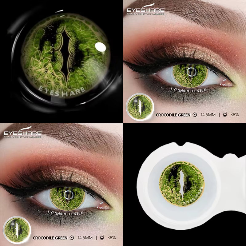 EYESHARE 1 paire de lentilles de Contact de couleur Cosplay pour les yeux lentilles blanches folles