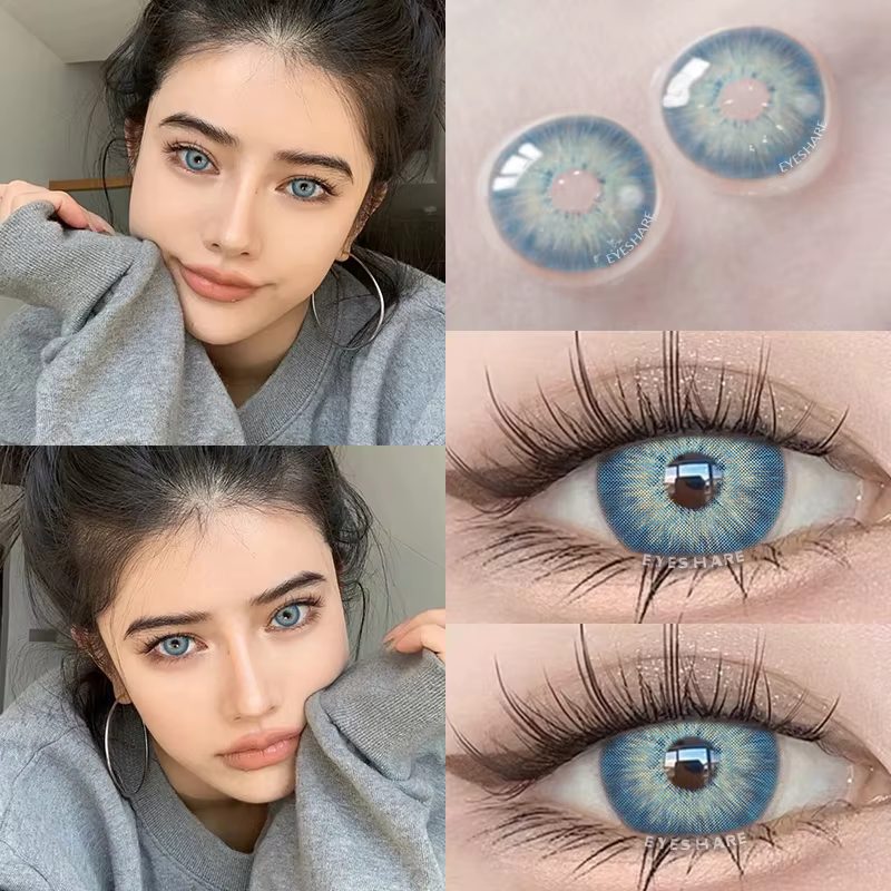 AMARA 1 paire de lentilles de myopie lentilles de Contact de couleur pour les yeux lentilles avec di