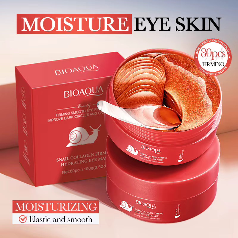 80 pièces BIOAQUA cristal collagène masque pour les yeux Anti cernes Anti-rides hydratant Anti-âge r