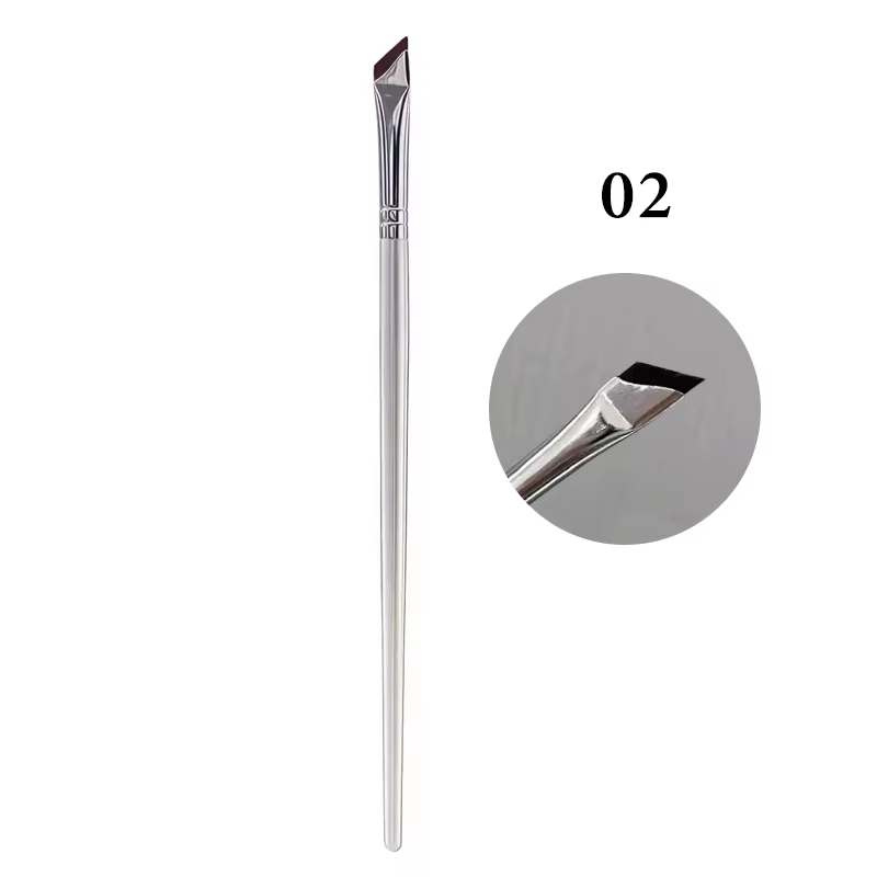 1/2/3 Pinceaux professionnels ultra-fins angulaires pour eye-liner, pinceaux plats à angle fin pour