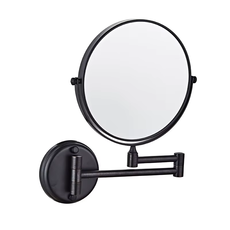 Miroir cosmétique de salle de bain miroir cosmétique mural de 6 pouces miroir cosmétique rond rétrac