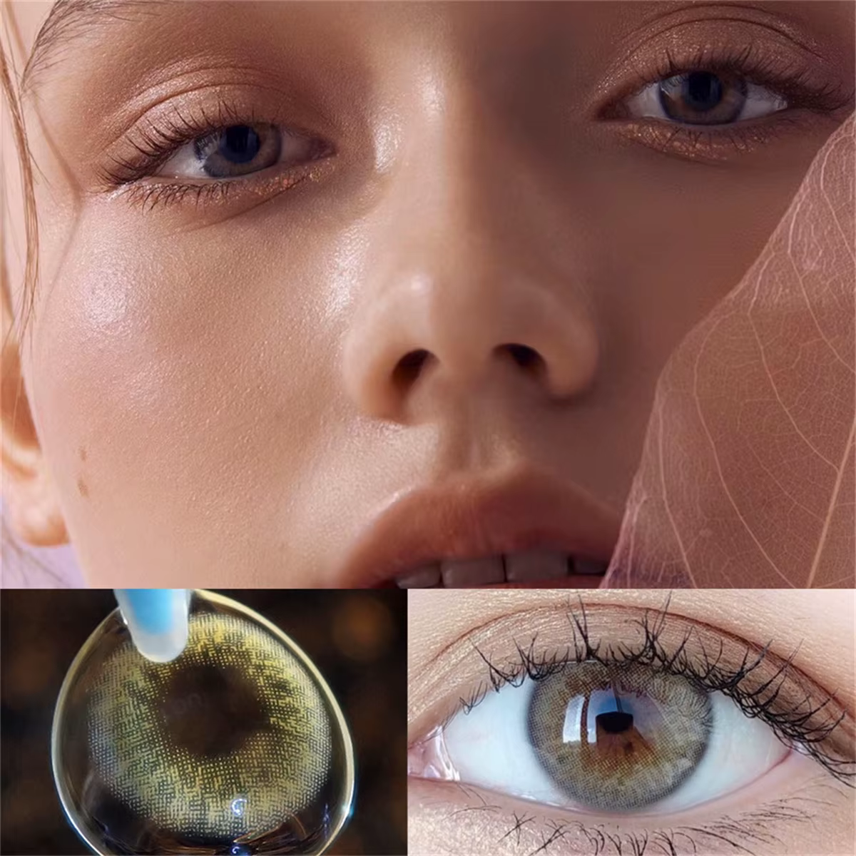 Lentilles de contact annuelles irisées naturelles pour les yeux, lentilles de contact colorées pour