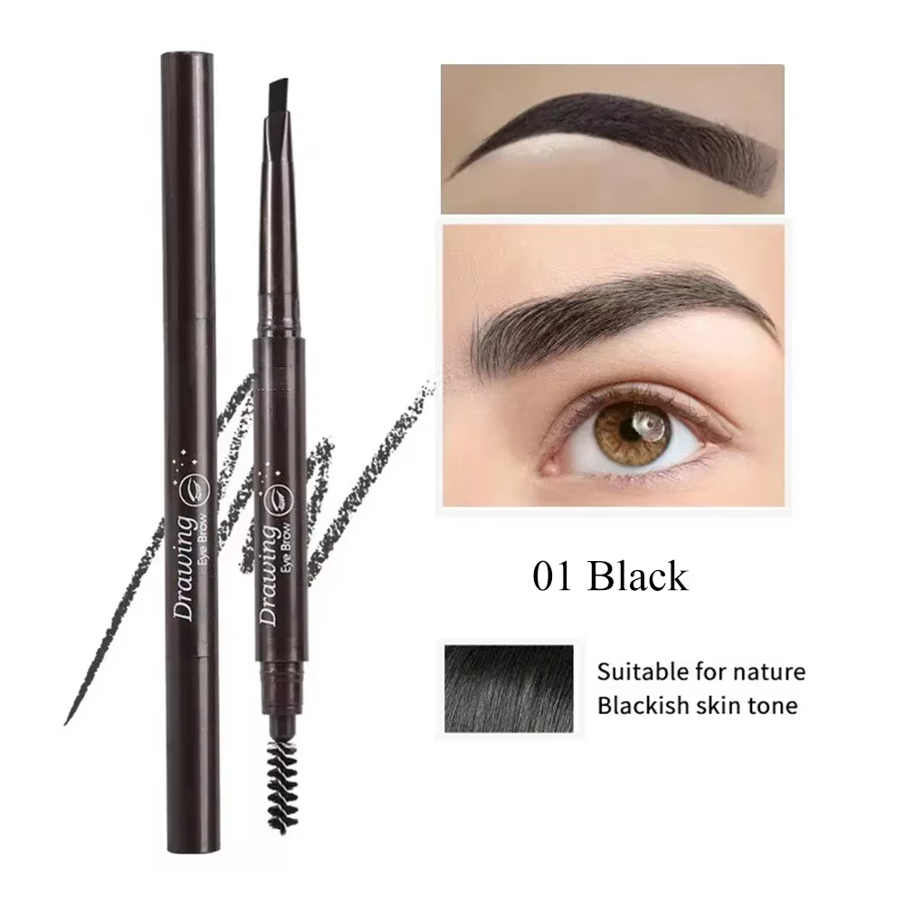 Crayon à sourcils imperméable à Double tête extrêmement fin, Durable et longue durée pour le maquill