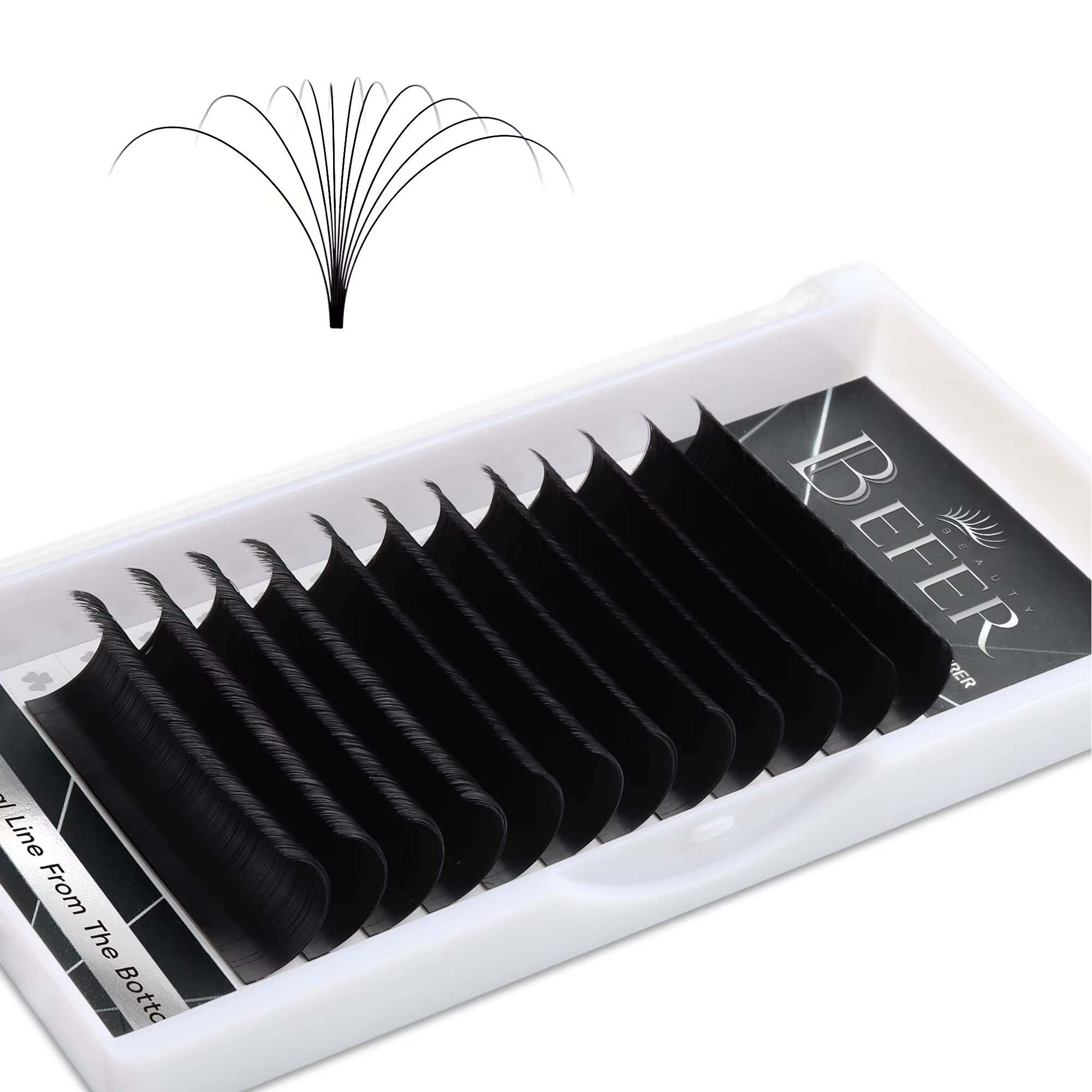 Befer Beauty Volume Extension de cils en éventail 8-16mm noir mat moelleux doux naturel Fourniture