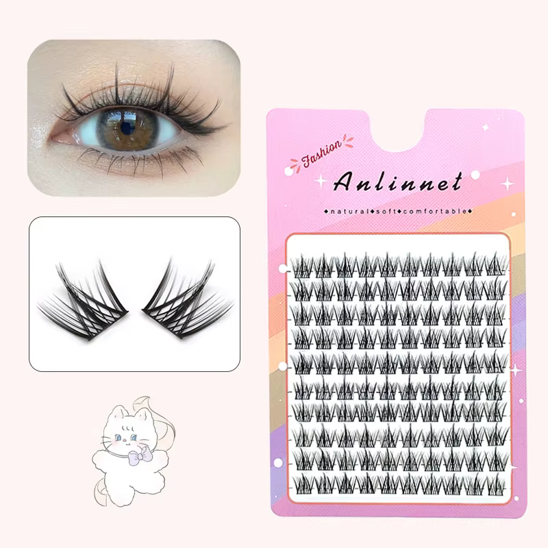 Faux cils en grappe à grande capacité, effet épis de blé, style anime, naturels, pour cosplay, maqui