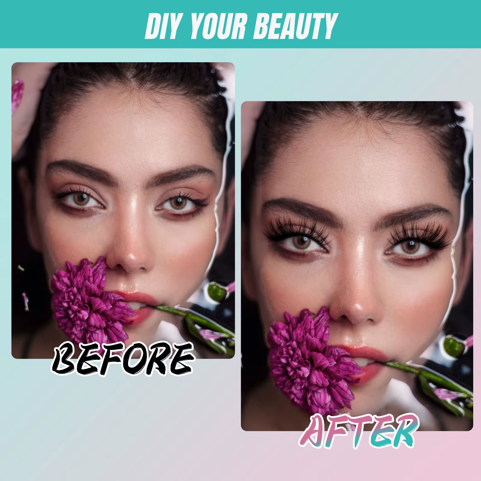 AMZGIATV-Extensions de cils à faire soi-même, grappes de cils, lspatule, maquillage, 10 paires