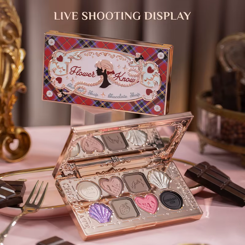 Flower Knows maquillage fard à paupières chocolat Wonder-Shop paillettes mat ombre à paupières Palet