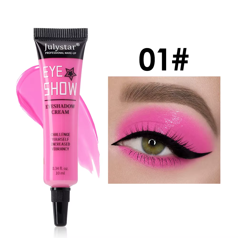 Fard à paupières liquide mat jaune-vert, crème waterproof, maquillage coloré, longue tenue, séchage