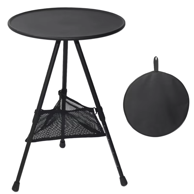 Table de pique-nique basse pliante de Camping ronde pliable légère pour la pêche à la plage