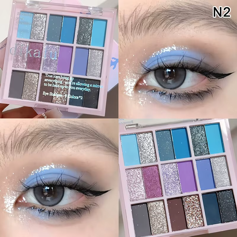 Palette de fards à paupières 18 couleurs, paillettes pour les yeux, longue durée, maquillage coréen 