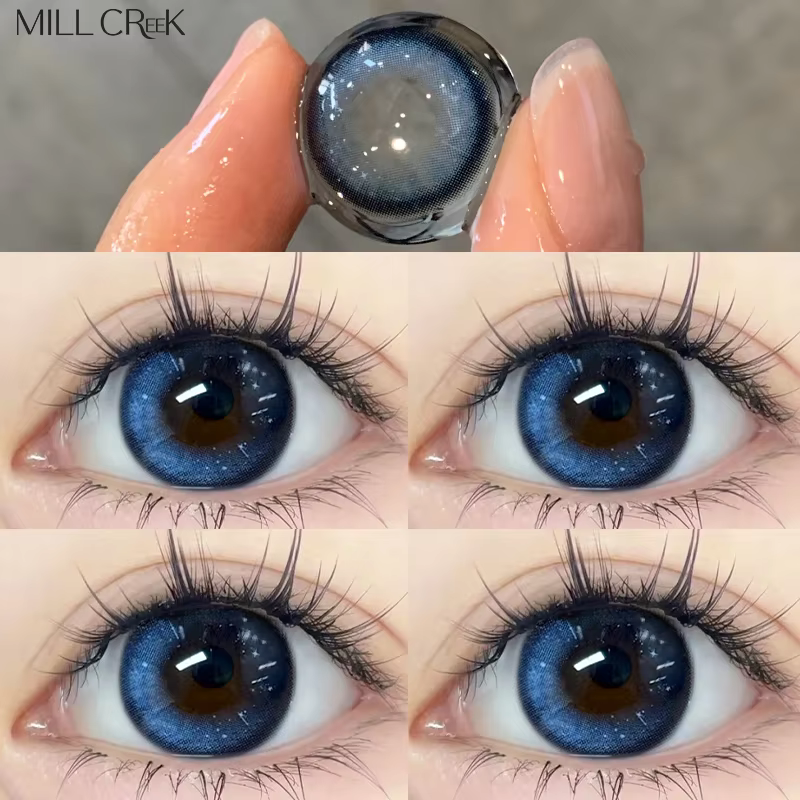 MILL CREEK 1 paire/2 pièces lentilles de Contact de couleur pour les yeux lentilles pour les yeux bl