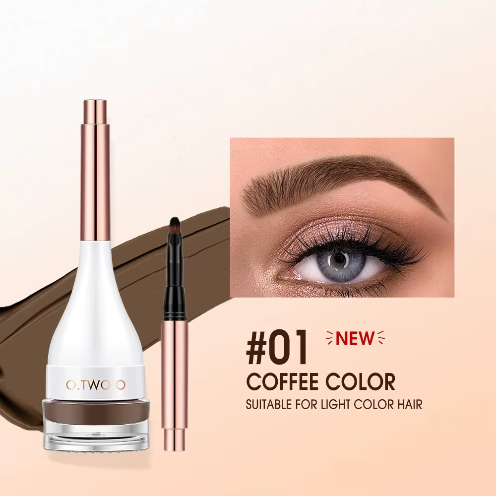 O.TWO.O – pommade à sourcils, Mascara naturel, imperméable, longue durée, Texture crémeuse, teinte, 