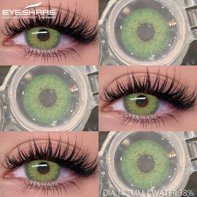 EYESHARE 1 paire de lentilles de contact colorées pour les yeux, lentilles pour les yeux brunes, len