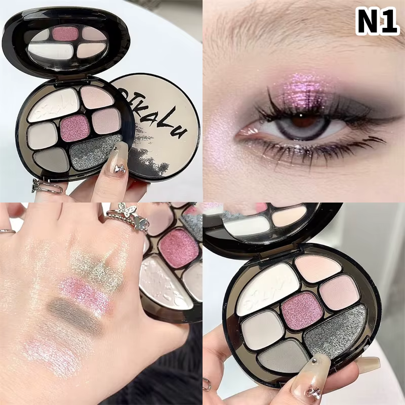 DIKALU – Palette de fards à paupières rose fumé, mat et nacré, 8 couleurs, fard à paupières Cool Nig