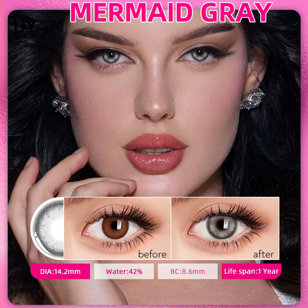 UYAAI lentilles de Contact nouveau maquillage élèves colorés cosmétiques marron naturel élève lentil