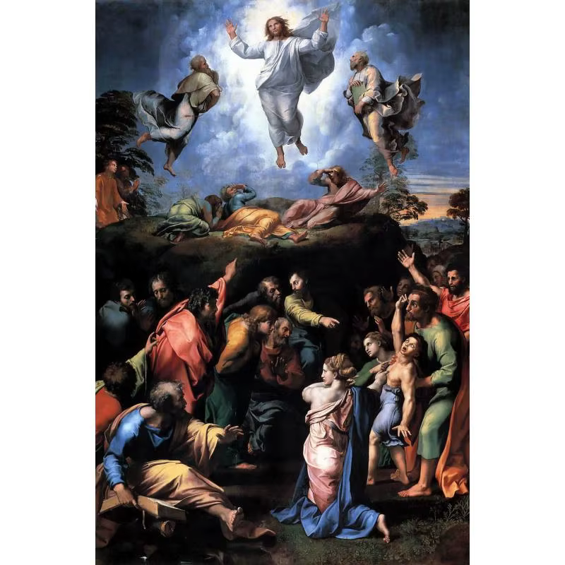 Maison église hall décoration murale ART maison église ART religieux Raffaello Raphael transfigurati