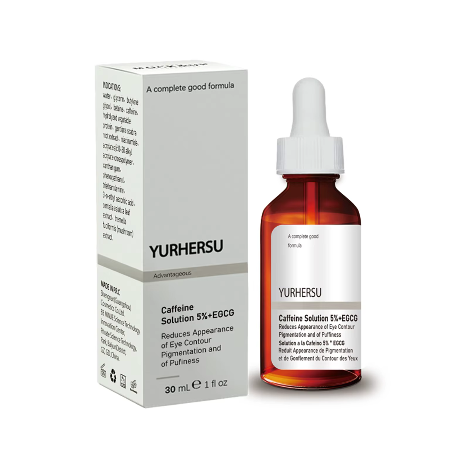 Sérum pour les yeux à la caféine, apaise en douceur la peau délicate autour des yeux, un sérum hydra