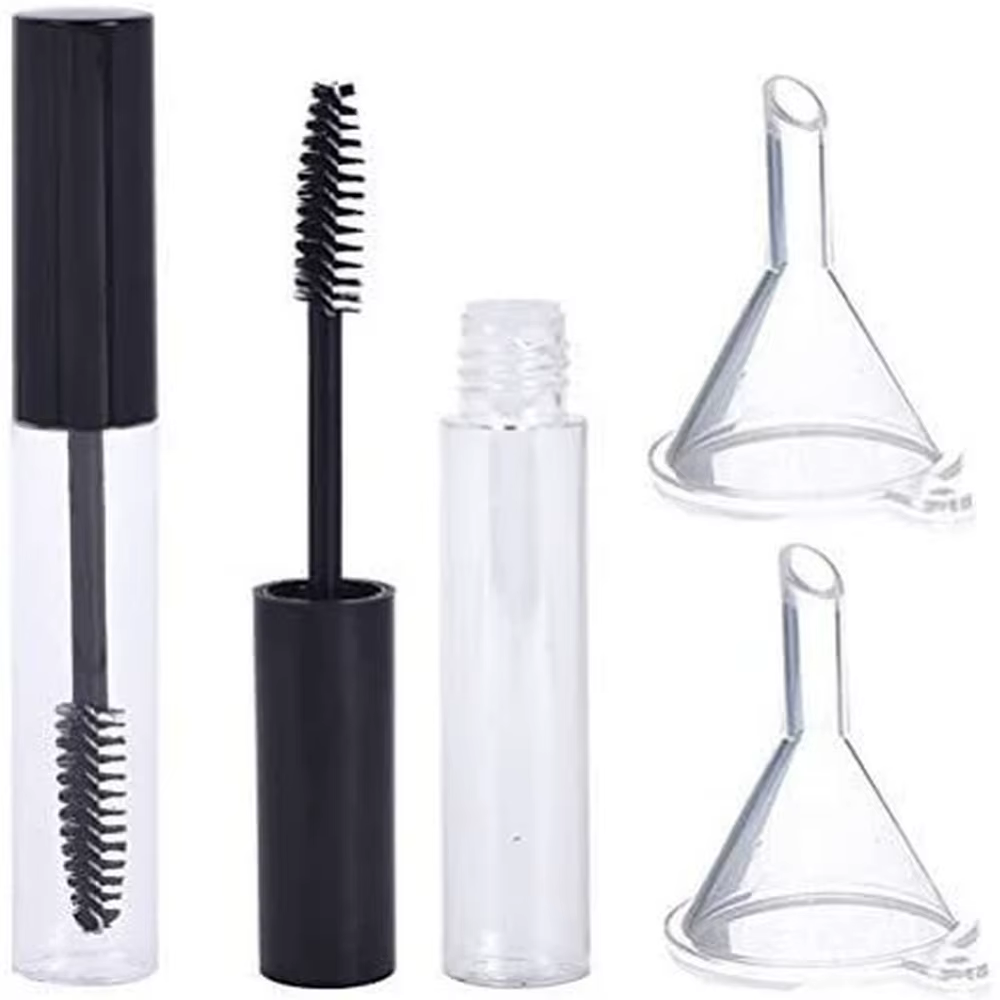 Tube de Mascara vide avec baguette à cils, récipient de crème pour cils, bouteille avec entonnoirs, 