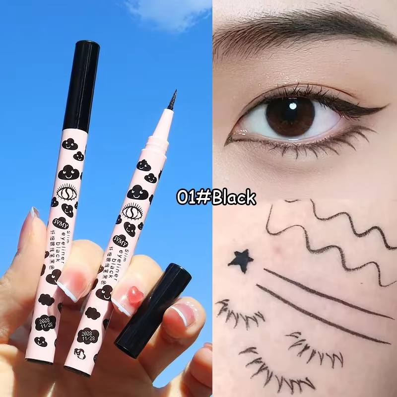 Stylo Eyeliner Liquide Effet Ver à Soie 0,01 mm, Imperméable, Maquillage pour Grands Yeux, Ultra-fin