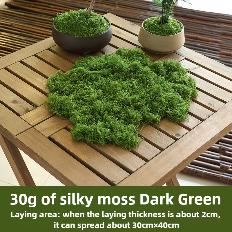Faux mousse verte, artisanat de bricolage, herbe artificielle, fausse mousse conservée, plante verte