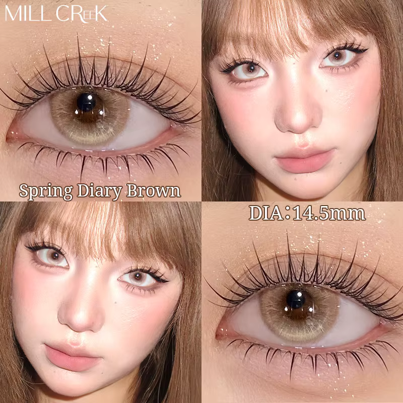 Mill Creek nouvelles lentilles pour les yeux brunes 1 paire de lentilles de Contact violettes de bea