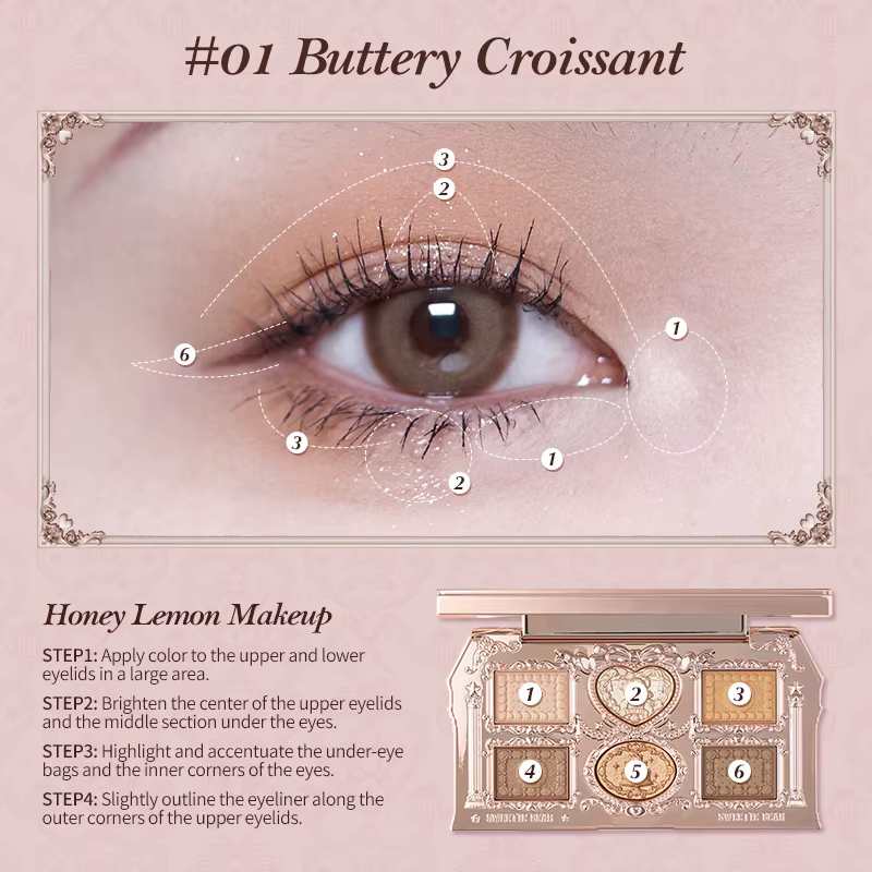 [NOUVEAU] Palette de maquillage 6 couleurs Flower Knows The Sweetie Bear Collection