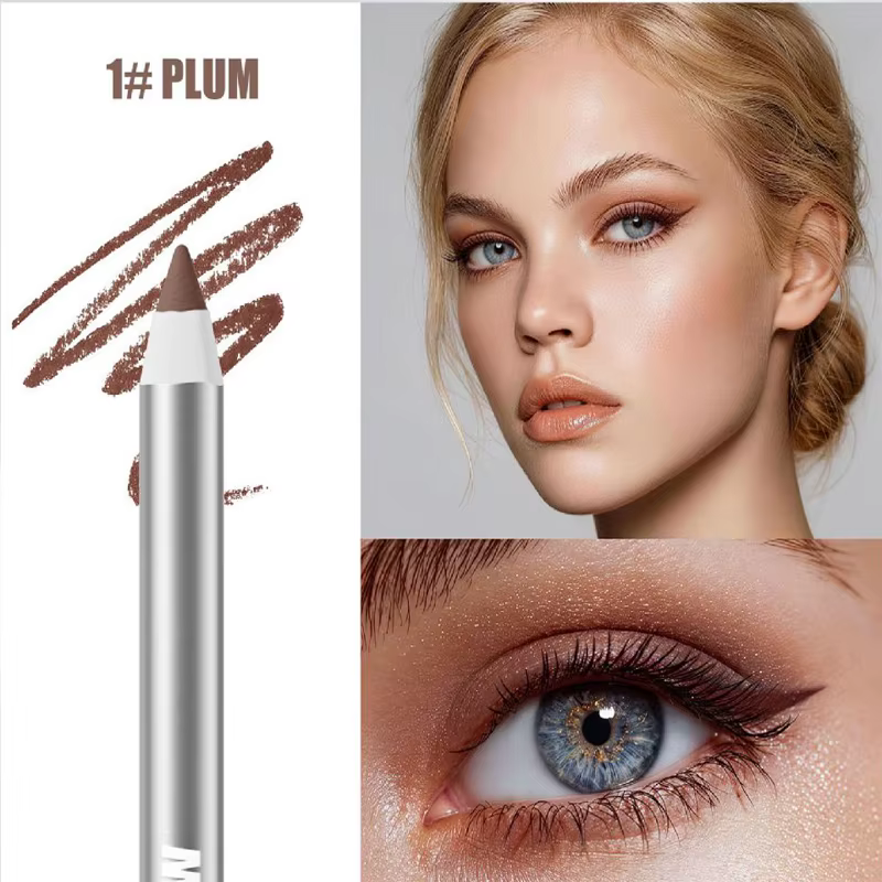 Crayon Eyeliner Gel Imperméable 24H Longue Tenue Anti-Bavures avec Taille-Crayon Noir pour des Yeux 