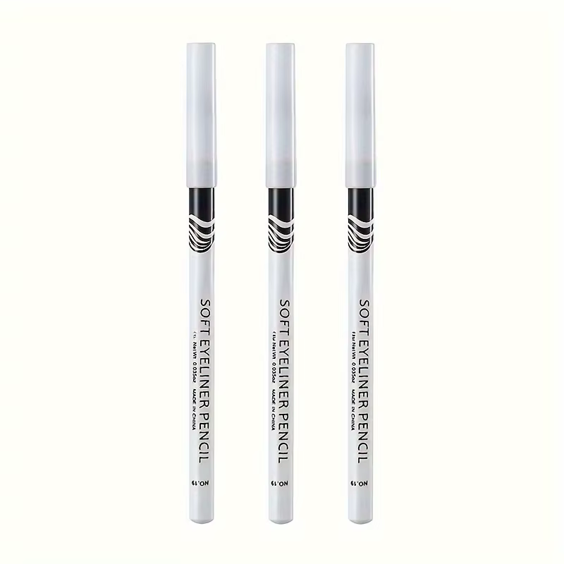Eyeliner blanc imperméable 3 pièces. Longue durée, lisse, facile à porter. Éclaircissant pour les ye