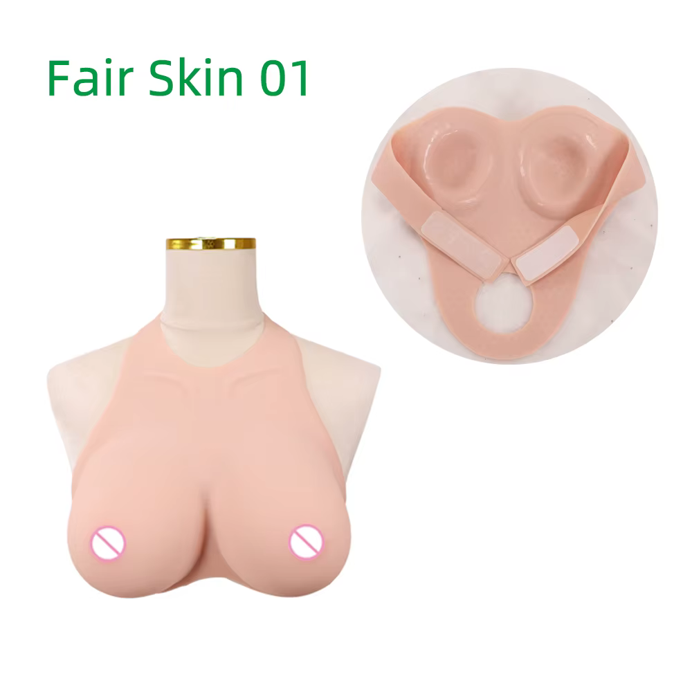Prothèses mammaires en silicone avec dos en velcro, design concave B/C/D/E, pour transgenres, mastec