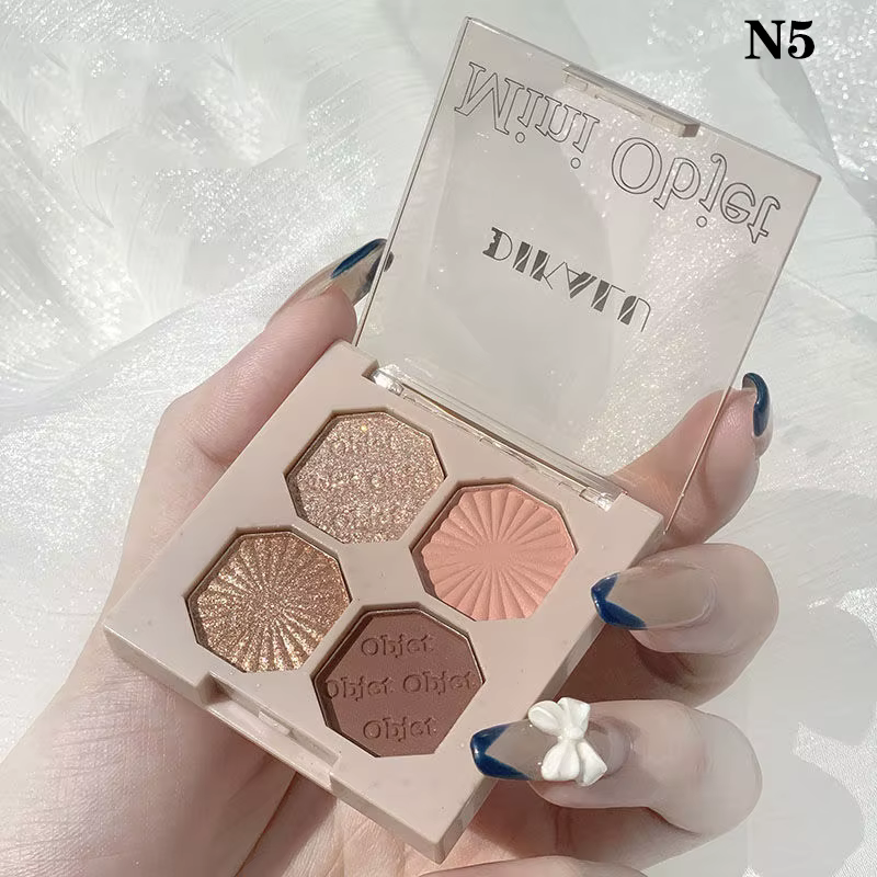 DIKALU 4 couleurs Punk Smokey mat paillettes fard à paupières Palette miroitant ombre à paupières Pa