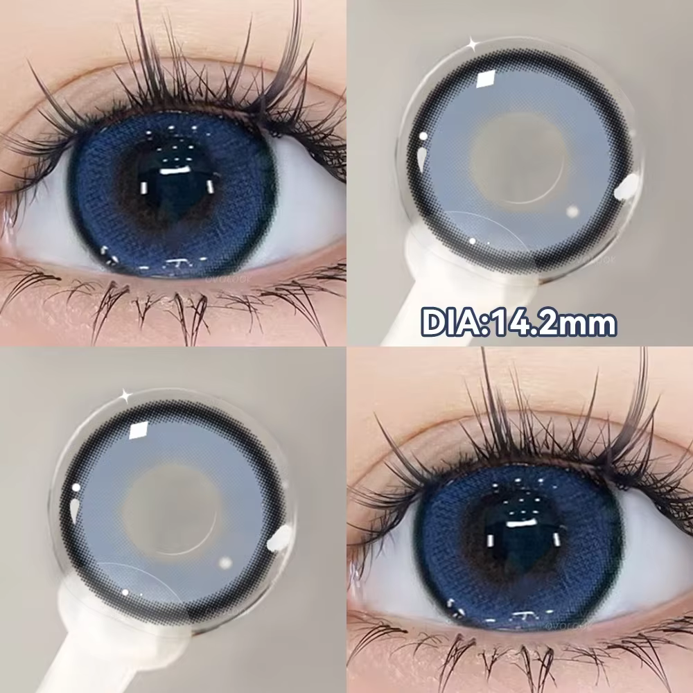 OVOLOOK-2pcs Super Naturel Élèves contrevenants Lentilles De Contact Colorées pour Les Yeux Myopie O