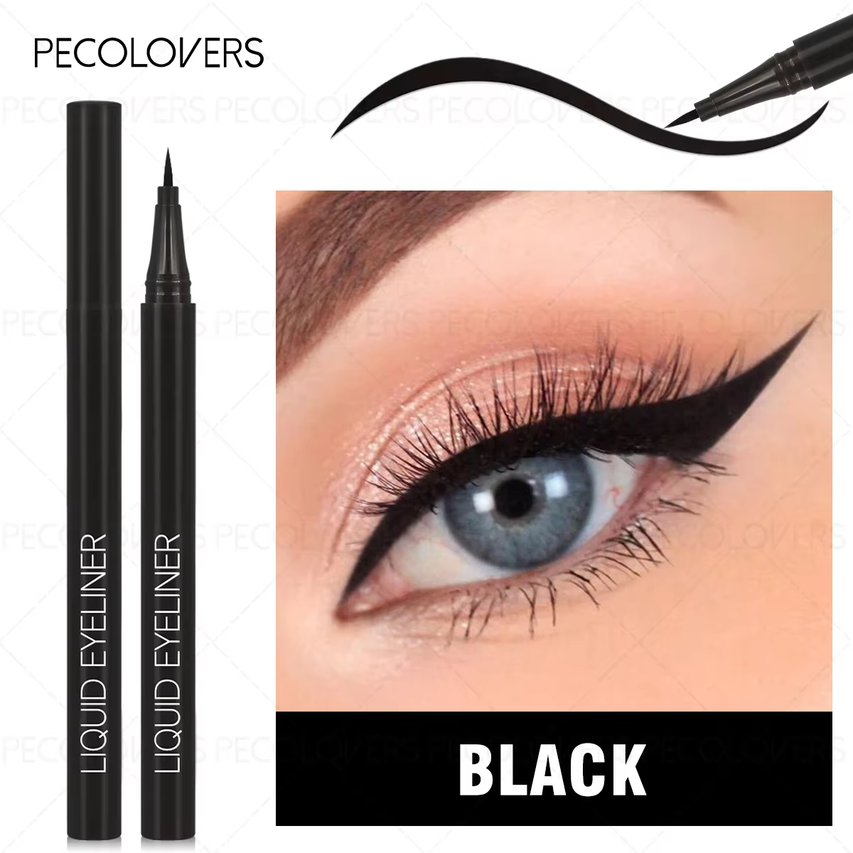 Stylo Eyeliner liquide noir, imperméable, hautement pigmenté, facile à colorer, pour toutes les form