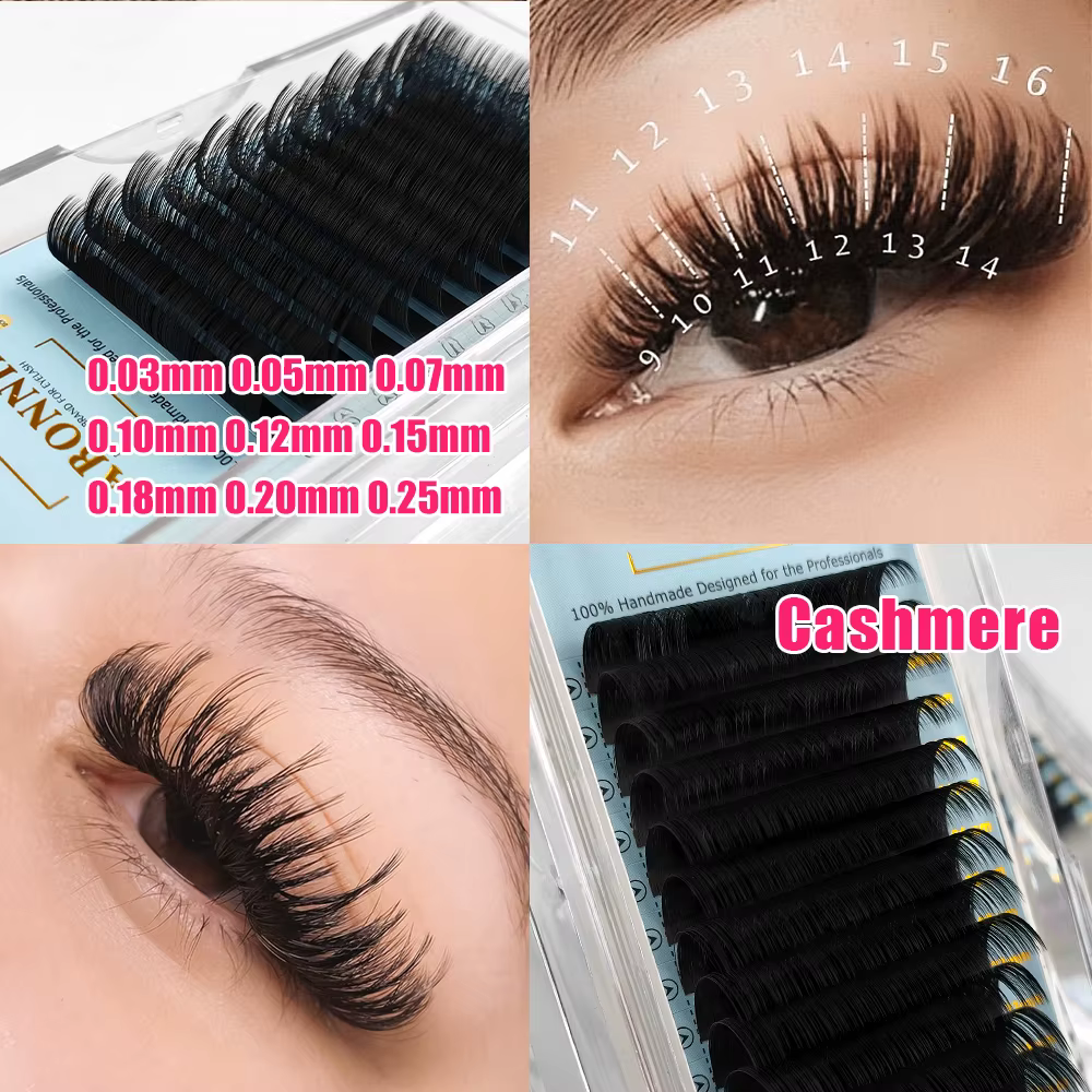 Abonnie noir mat Volume cachemire cils C CC D Extensions de cils individuelles maquillage Cilios