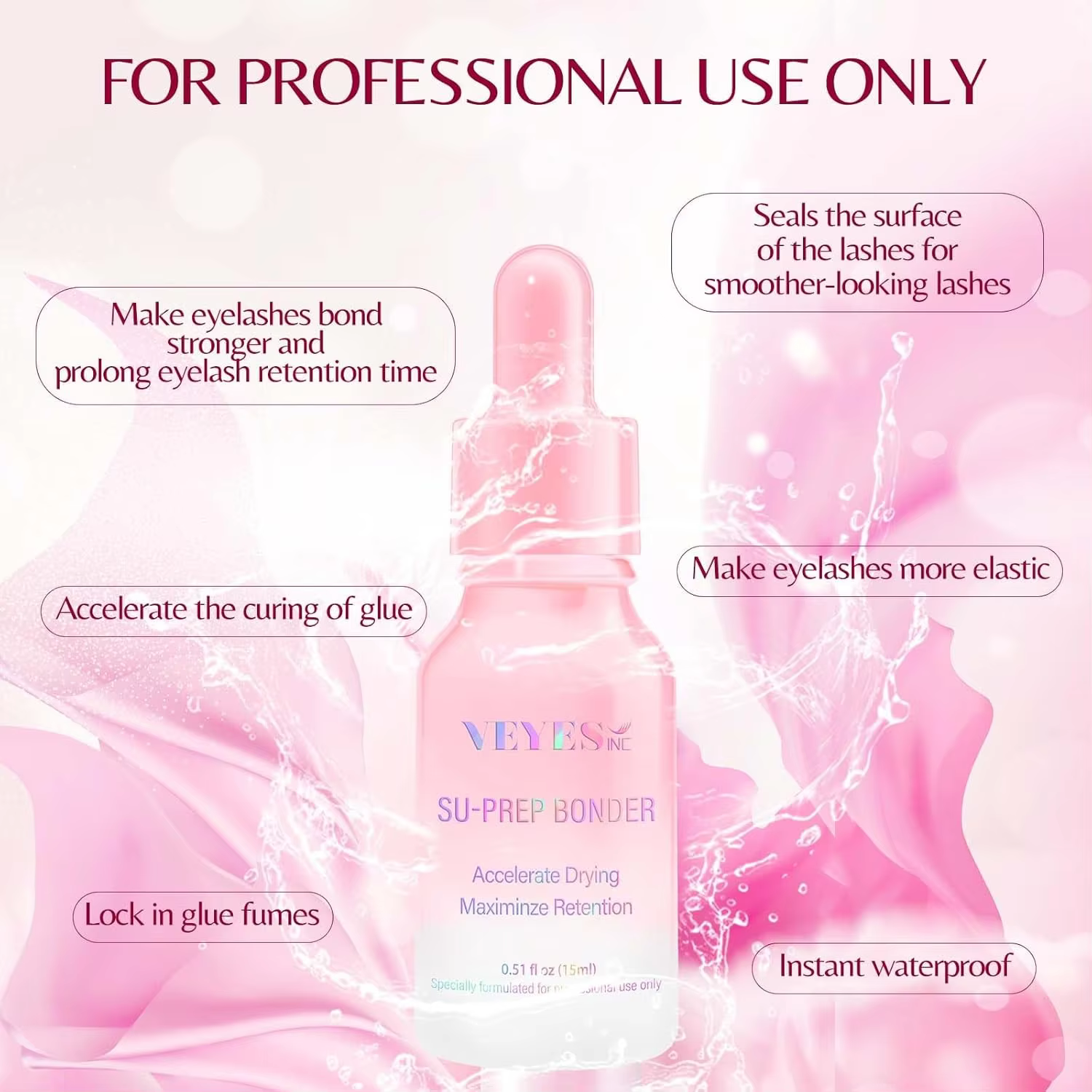 Veyes Inc 15ml cils Super Bonder Agent de fixation pour Extensions de cils Veyelash apprêt pour coll