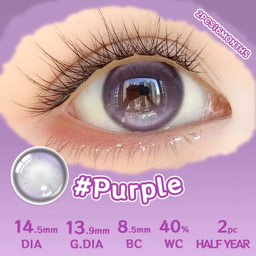OVOLOOK - Lentilles de contact bleues élargissantes pour fêtes et événements, 14,5 mm, hybrides exot