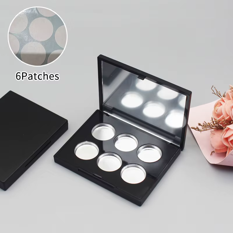 Palette de fards à paupières vide à 6 compartiments, boîte de rangement pour maquillage, conteneur p