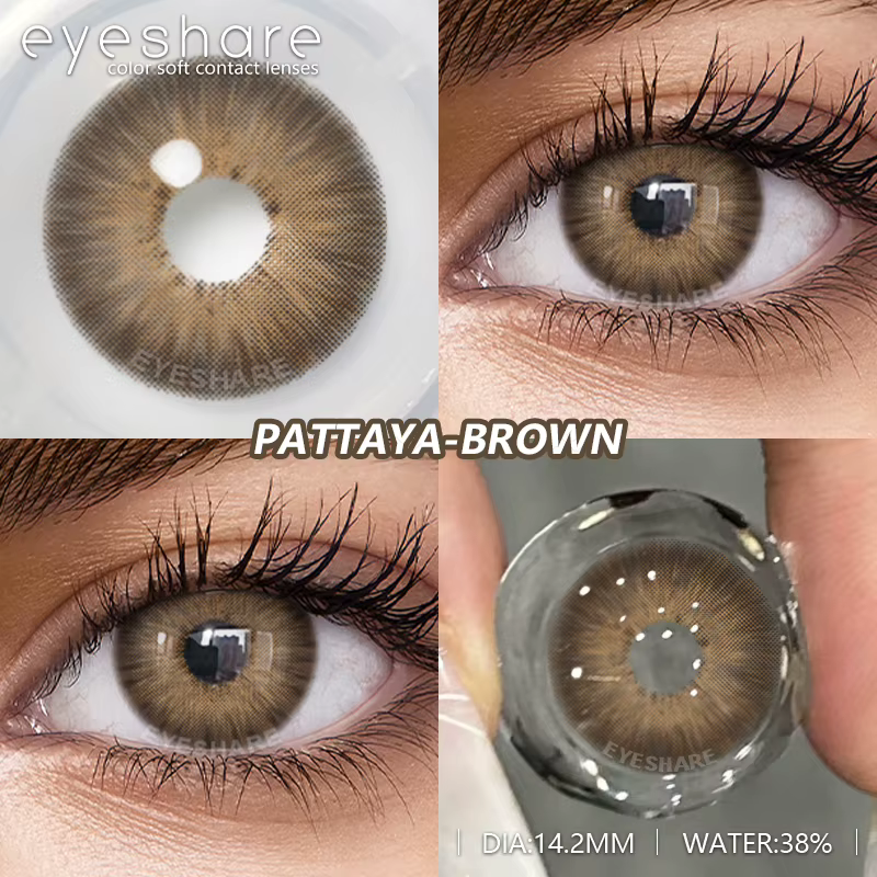 EYESHARE Contacts gris pour les yeux lentilles de contact colorées mode lentille bleue marron lentil