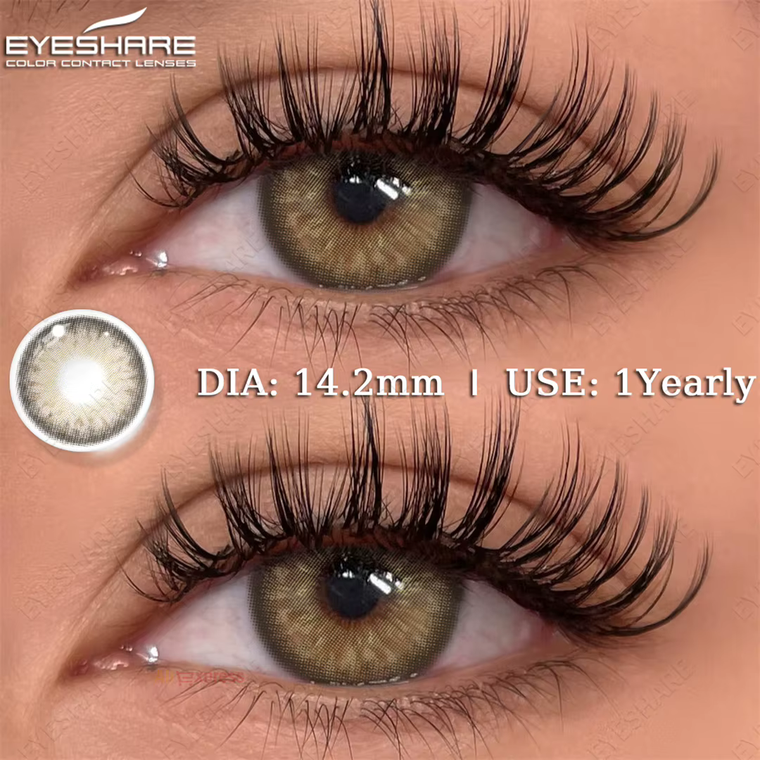 EYESHARE 2 pièces lentilles de Contact de couleur pour les yeux Aurora marron vert lentille de coule