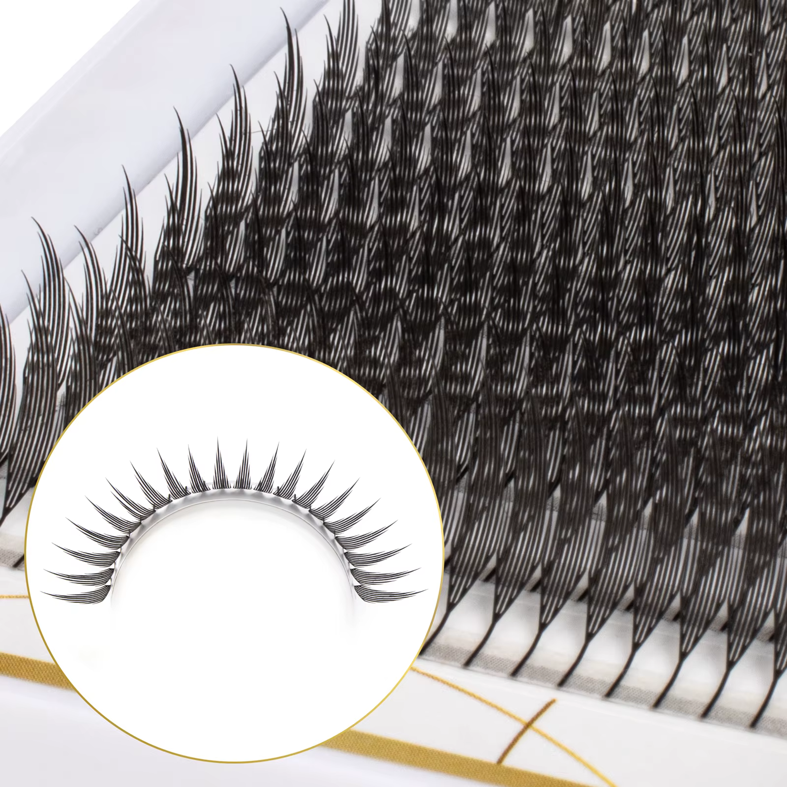 Befer Beauty-Extensions de Cils à Boucles C/D, 240 Grappes, Style Manga, Plume, Flora, Cat Eye, 8-15