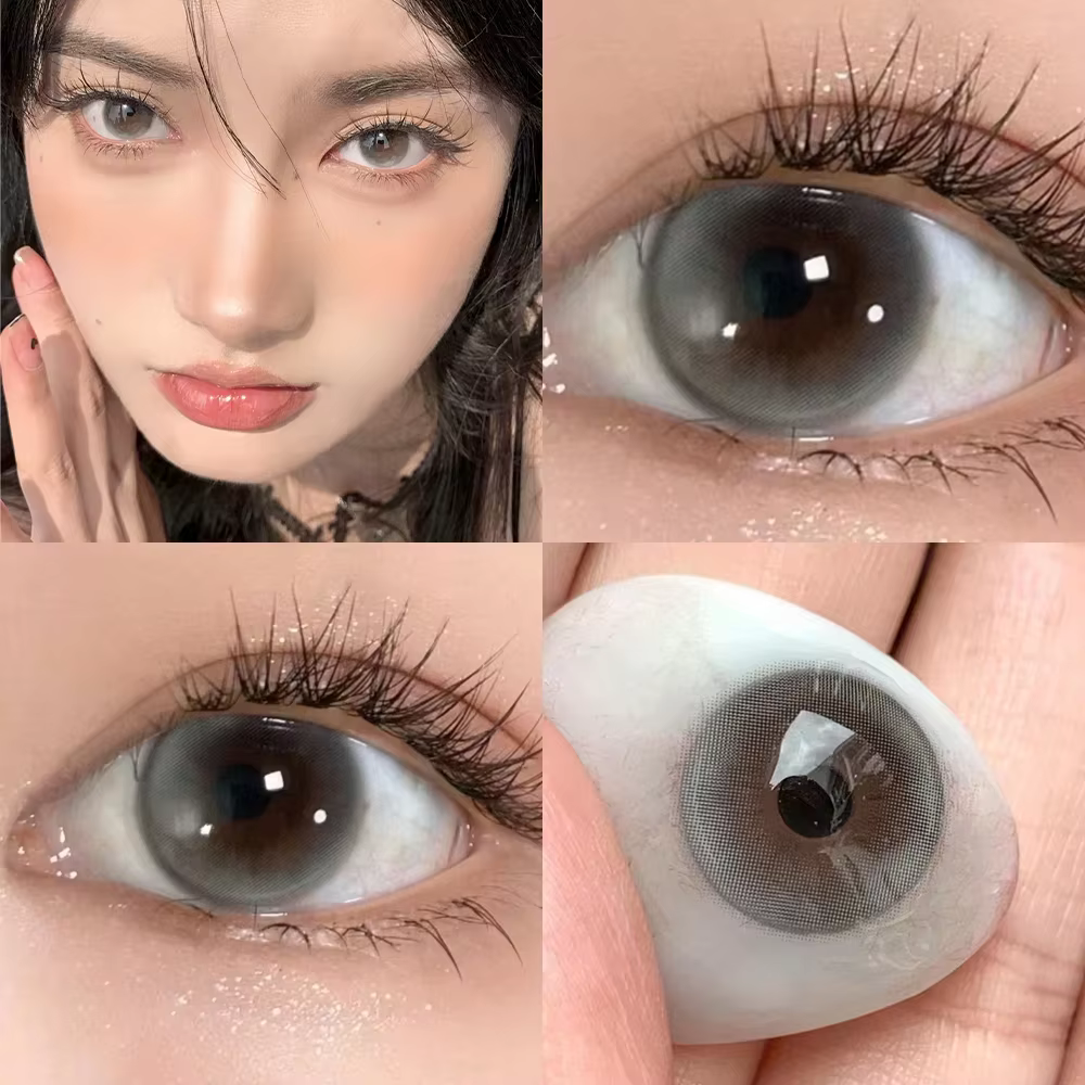 OVOLOOK-1 paire/2 pièces lentilles série bulle lentilles de Contact pour les yeux mode élèves nature
