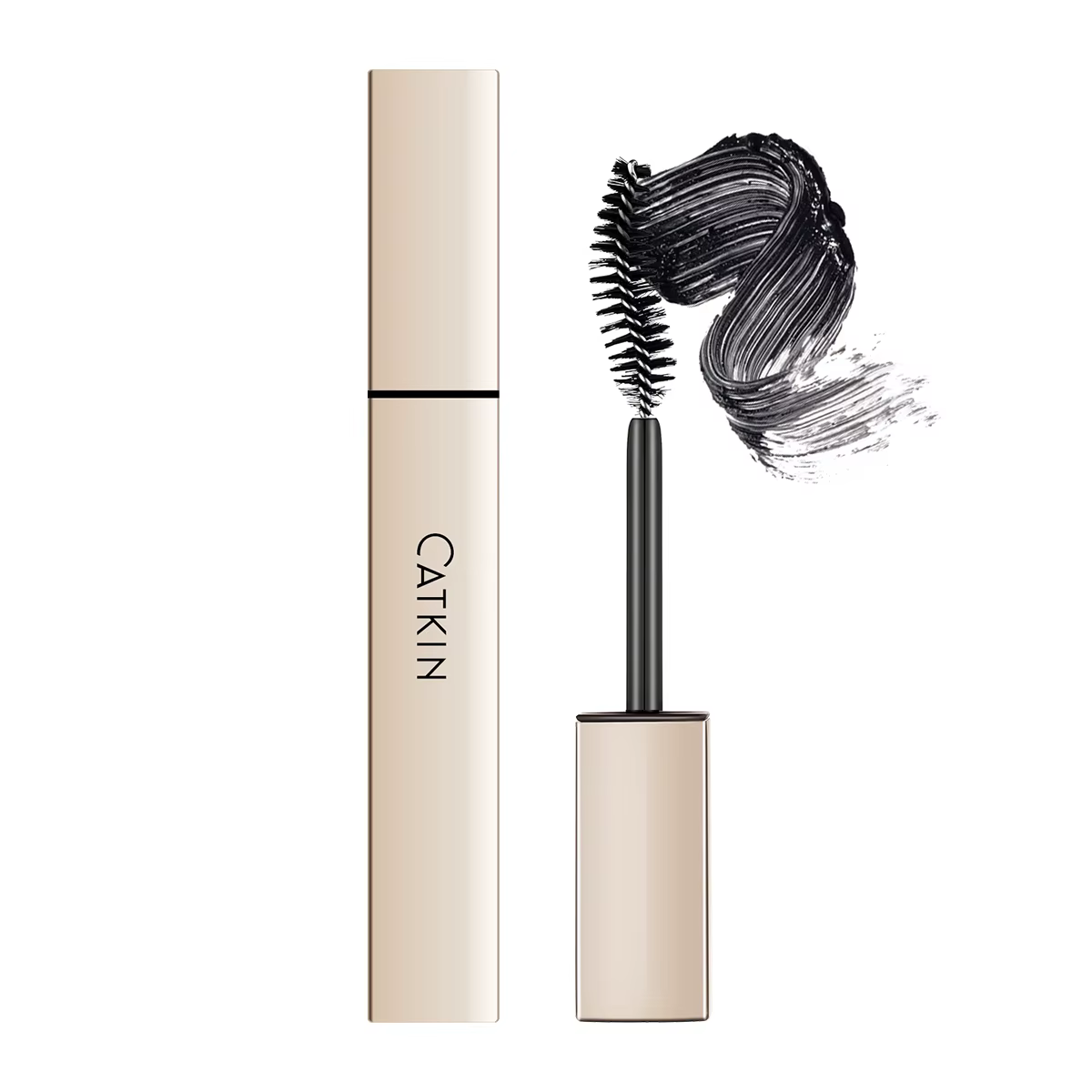 Mascara CATKIN Noir, Volumisant & Allongeant, Waterproof, Nourrissant pour les Cils, Crée des Cils d