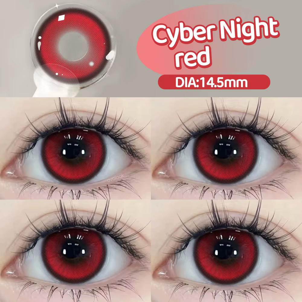 OVOLOOK-2pcs/paire Big Pupils Cyber Series Halloween Lentilles de contact colorées pour le maquillag