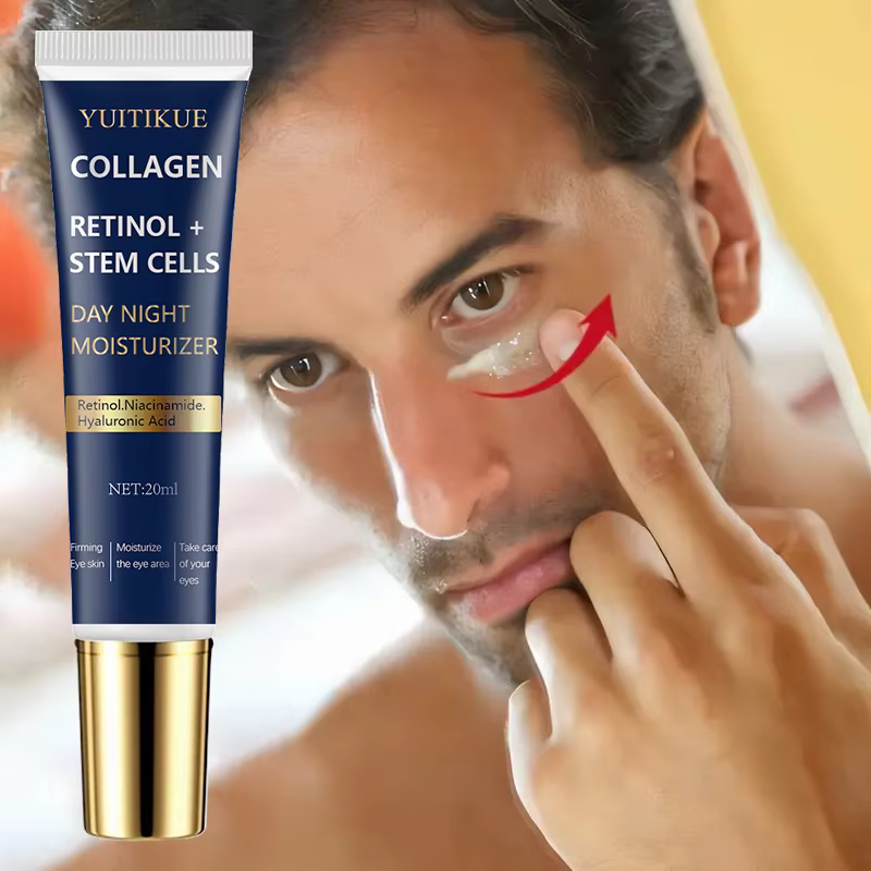 Crème pour les yeux au collagène et au rétinol 20 ml - Hydratant jour et nuit, raffermit et lisse le