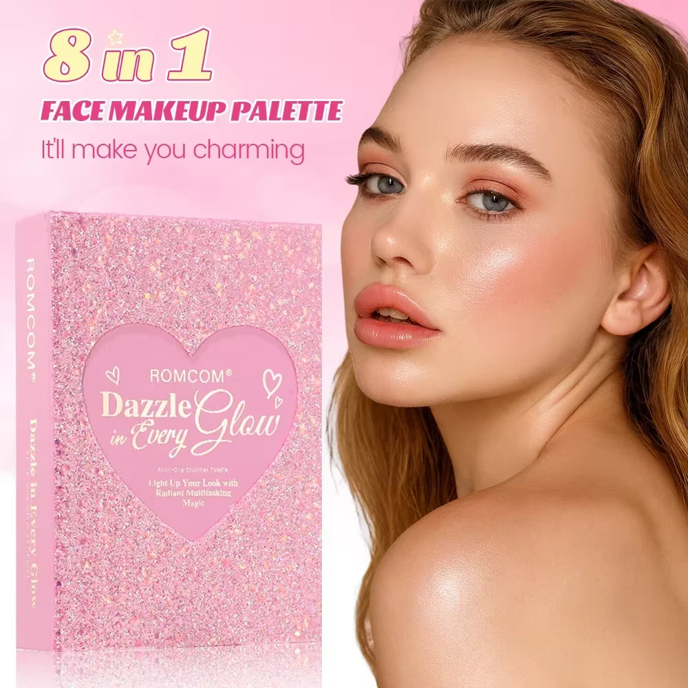 Livre magique de maquillage tout-en-un de 5 pages : kit complet avec fard à paupières multi-ombrage,