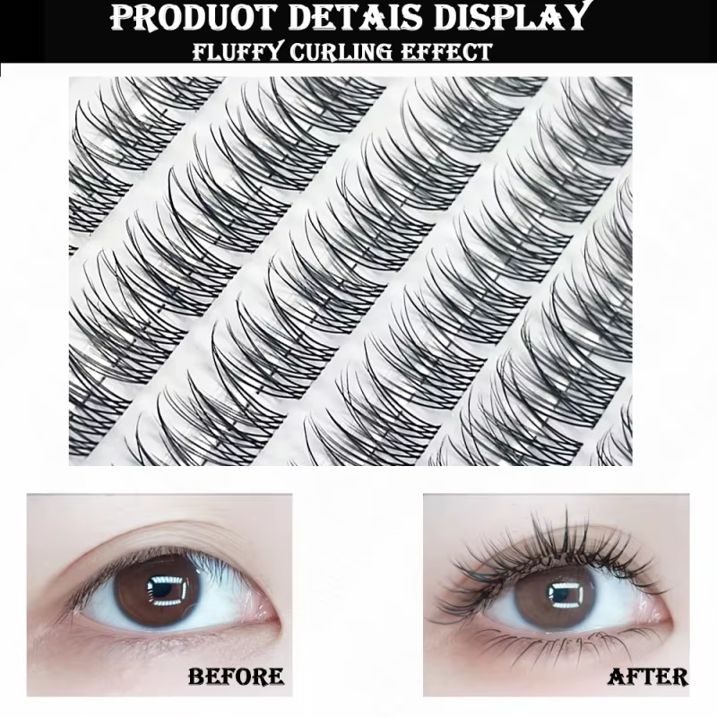 1/boîte 120 paquets vison faux cils naturel russe 3D laes individuel extension de cils cluster outil