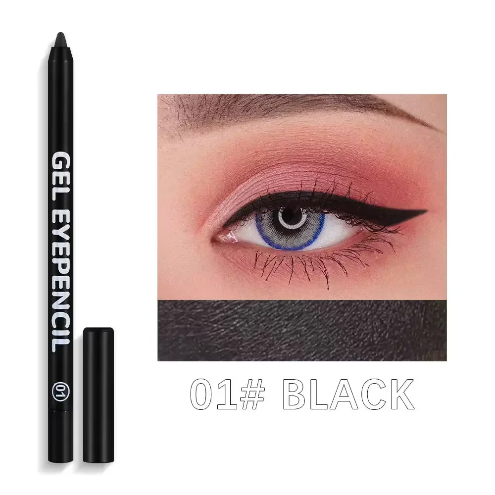 Crayon Eyeliner Gel crayons pour les yeux imperméables cosmétiques 12 pièces couleur mat UV lumineux